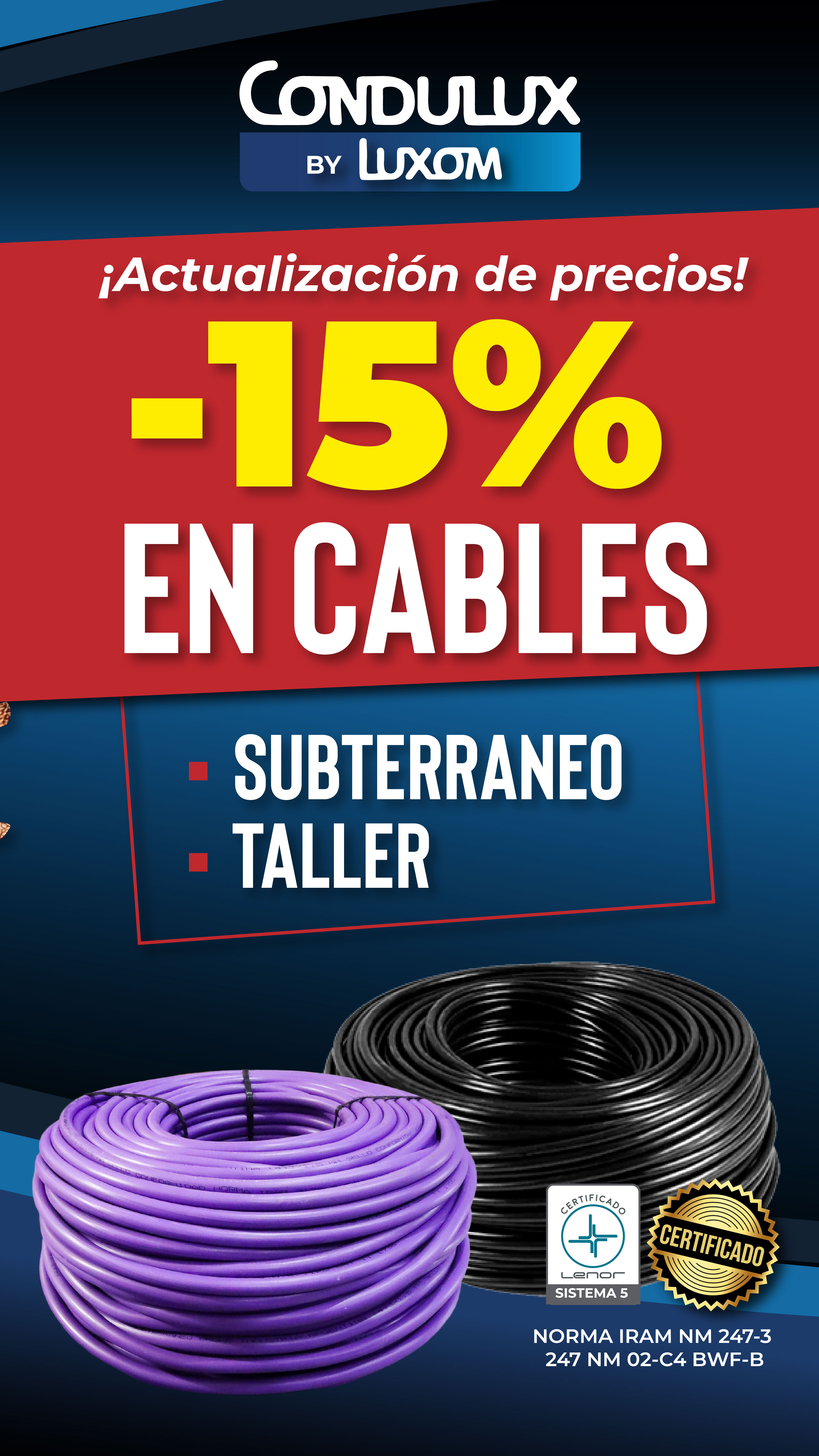 Promoción -15% en cables CONDULUX
